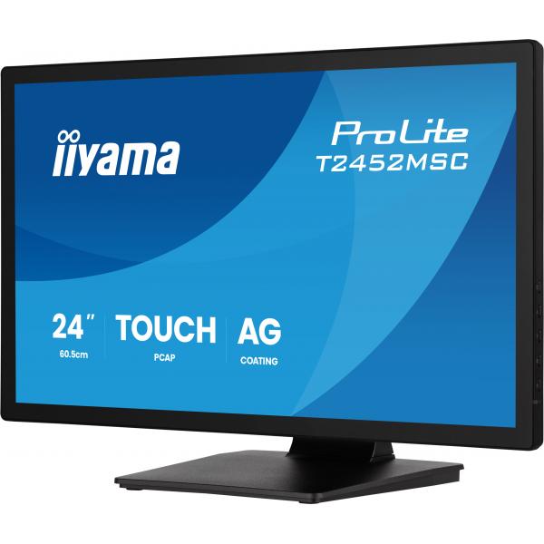 iiyama ProLite T2452MSC-B2AG Monitor PC 61 cm (24") 1920 x 1080 Pixel Full HD LED Touch screen Nero [T2452MSC-B2AG]