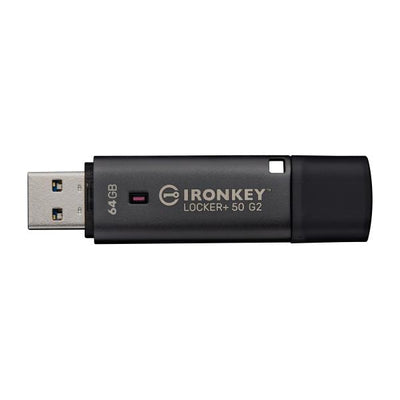 Kingston Technology IronKey 64GB Locker Plus 50 G2, FIPS 197, AES-256 [IKLP50G2/64GB]