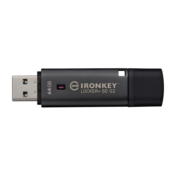 Kingston Technology IronKey 64GB Locker Plus 50 G2, FIPS 197, AES-256 [IKLP50G2/64GB]
