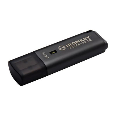 Kingston Technology IronKey 64GB Locker Plus 50 G2, FIPS 197, AES-256 [IKLP50G2/64GB]