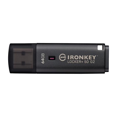 Kingston Technology IronKey 64GB Locker Plus 50 G2, FIPS 197, AES-256 [IKLP50G2/64GB]