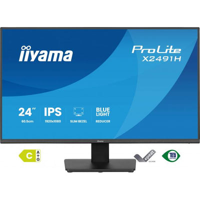 iiyama ProLite X2491H-B1 Monitor PC 60,5 cm (23.8") 1920 x 1080 Pixel Full HD LCD Nero [X2491H-B1]