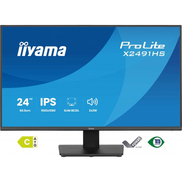 iiyama ProLite X2491HS-B1 Monitor PC 60,5 cm (23.8") 1920 x 1080 Pixel Full HD LCD Nero [X2491HS-B1]