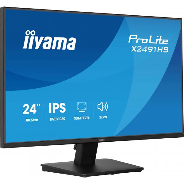 iiyama ProLite X2491HS-B1 Monitor PC 60,5 cm (23.8") 1920 x 1080 Pixel Full HD LCD Nero [X2491HS-B1]