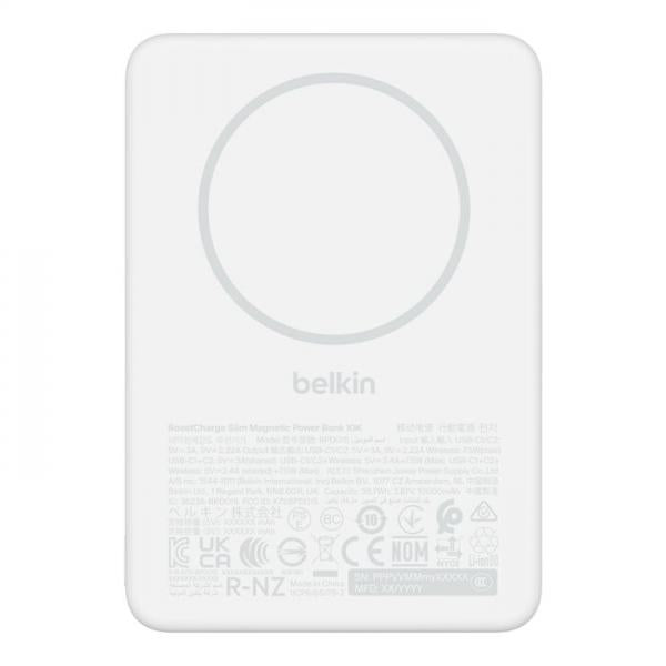 Belkin BPD015HQWH batteria portatile 10000 mAh Carica wireless Bianco [BPD015HQWH]