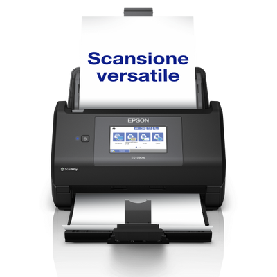 Epson WorkForce ES-590W Sheet-fed Scanner - 600 x 600 DPI - A4 - Black [B11B288401]