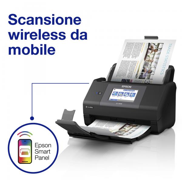 Epson WorkForce ES-590W Sheet-fed Scanner - 600 x 600 DPI - A4 - Black [B11B288401]
