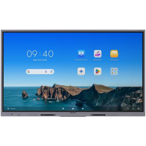 Hikvision Value Series DS-D5A65RB/A3 lavagna interattiva 165,1 cm (65") 3840 x 2160 Pixel Touch screen Grigio [DS-D5A65RB/A3]