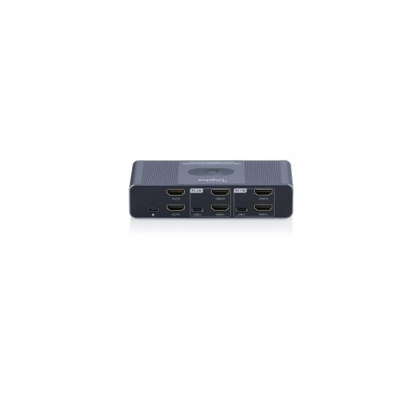 Digitus USB-C 3.0 Dual HDMI KVM Switch - 2-port - 4K60Hz - Core Line [DS-12856]