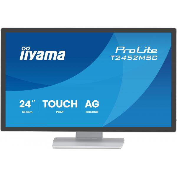 iiyama T2452MSC-W2AG Monitor PC 61 cm (24") 1920 x 1080 Pixel Full HD LED Touch screen Bianco [T2452MSC-W2AG]