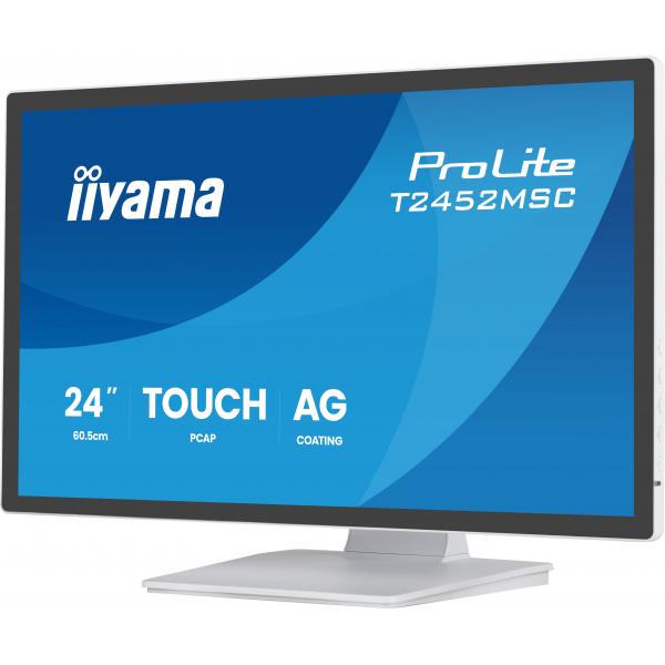 iiyama T2452MSC-W2AG Monitor PC 61 cm (24") 1920 x 1080 Pixel Full HD LED Touch screen Bianco [T2452MSC-W2AG]
