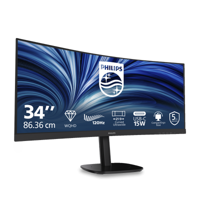 Philips 34B2N3500C/00 Monitor PC 86,4 cm (34") 3440 x 1440 Pixel Wide Quad HD LCD Nero [34B2N3500C/00]