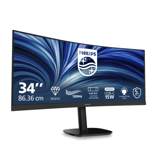 Philips 34B2N3500C/00 Monitor PC 86,4 cm (34") 3440 x 1440 Pixel Wide Quad HD LCD Nero [34B2N3500C/00]