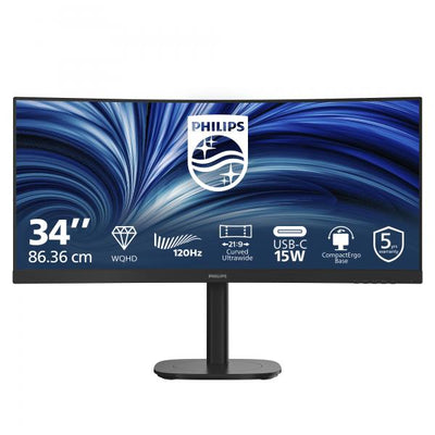Philips 34B2N3500C/00 Monitor PC 86,4 cm (34") 3440 x 1440 Pixel Wide Quad HD LCD Nero [34B2N3500C/00]