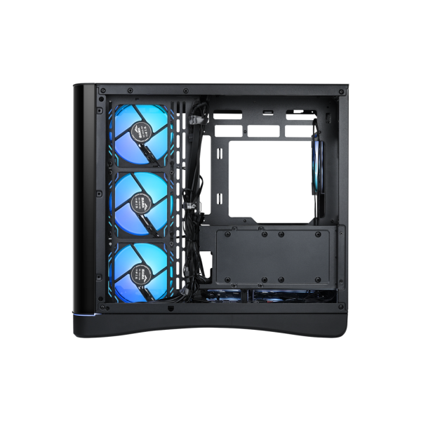 SAMA MID TOWER V62 BLACK TG CURVE LED STRIP 7* 120 ARGB PWM FAN [V62-BKADA7X1-GL]