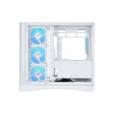 SAMA MID TOWER V62 WHITE TG CURVE LED STRIP 7* 120 ARGB PWM FAN [V62-WHADA7X1-GL]