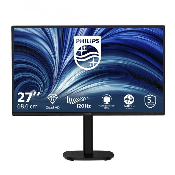 PHILIPS MONITOR 27 LED WQHD 16:9 4MS 120hz, REG ALTEZZA, DP/HDMI [27B2N3500]