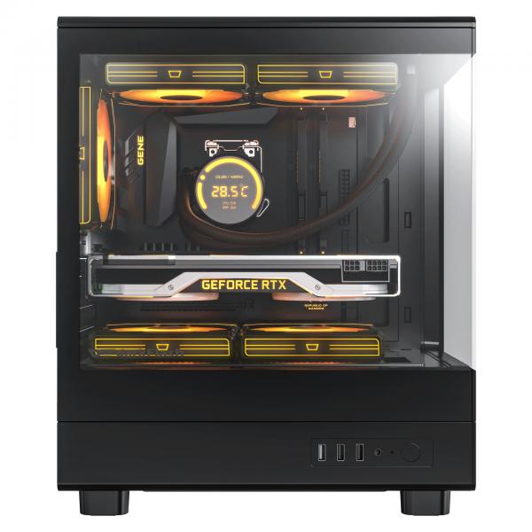 DARKFLASH DB330M MESH PC CASE, MICRO-ATX/MINI-ITX MOTHERBOARD SUPPORT, NO FANS, MESH FRONT, TEMPERED [DF-DB330M-BK-MES-NOF]