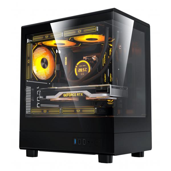 DARKFLASH DB330M MESH PC CASE, MICRO-ATX/MINI-ITX MOTHERBOARD SUPPORT, NO FANS, MESH FRONT, TEMPERED [DF-DB330M-BK-MES-NOF]
