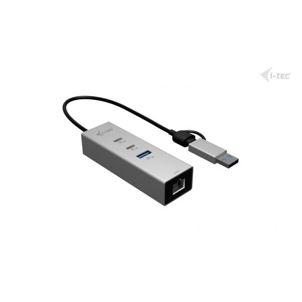 i-tec USB-C/USB-A Metal HUB 3 (2x USB-C, 1x USB-A) Port + 2.5GLAN [CAMETALG325HUB]
