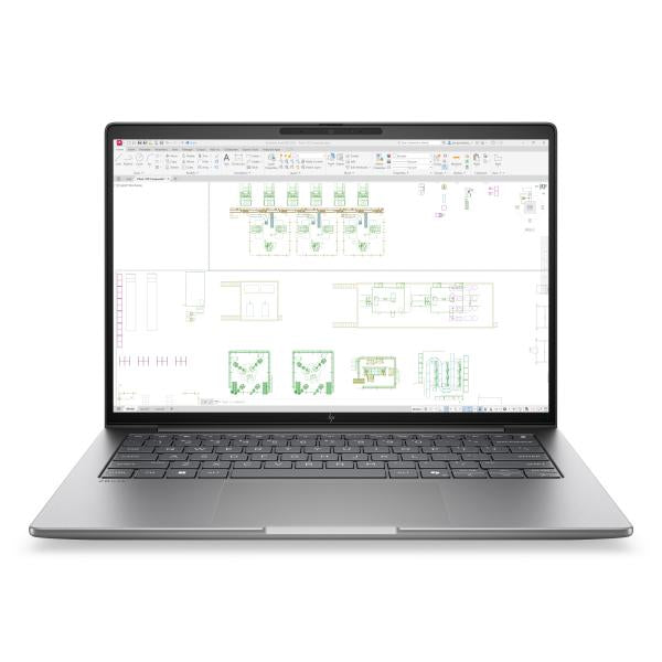 HP DK1M0ET laptop Copilot+ PC Intel Core Ultra 7 35,6 cm (14") WUXGA 24 GB DDR5-SDRAM 512 GB SSD Wi-Fi 7 (802.11be) Windows 11 Pro AI Workstation, AI PC Argento [DK1M0ET#ABZ]