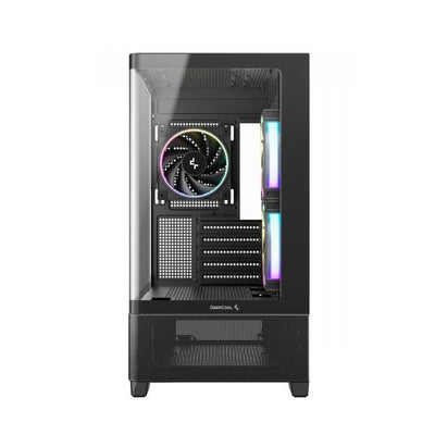 DEEPCOOL CASE MICRO ATX CG380U 3F BLACK PANORAMIC 3CURVE ARGB 2TB 360mm AIO [R-CG380U-BKAGM3-G]