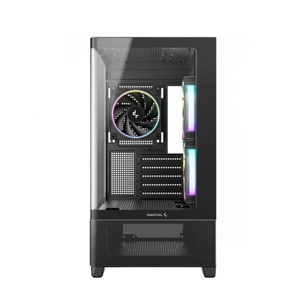 DEEPCOOL CASE MICRO ATX CG380U 3F BLACK PANORAMIC 3CURVE ARGB 2TB 360mm AIO [R-CG380U-BKAGM3-G]
