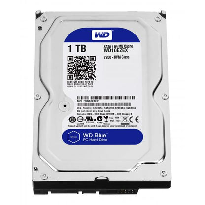 WESTERN DIGITAL HDD BLUE 1TB 3,5 7200RPM SATA 6GB/S BUFFER 64MB ** RICONDIZIONATO** [WD10EZEX_R]