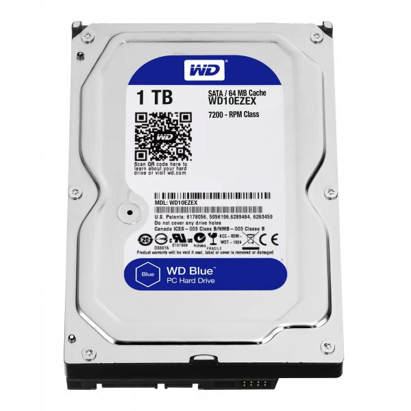 WESTERN DIGITAL HDD BLUE 1TB 3,5 7200RPM SATA 6GB/S BUFFER 64MB ** RICONDIZIONATO** [WD10EZEX_R]