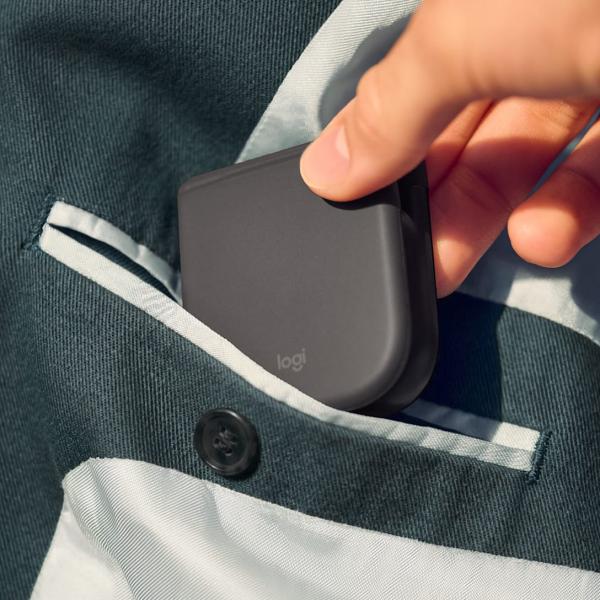 Logitech Mobi Fold mouse Viaggio Ambidestro RF senza fili + Bluetooth Ottico 4000 DPI [910-007605]