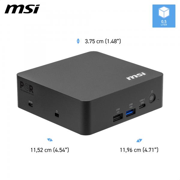 MSI MINI PC BAREBONE CUBI NUC AI ULTRA 7 355 FREEDOS [CUBI NUC AI 3MG-004B]