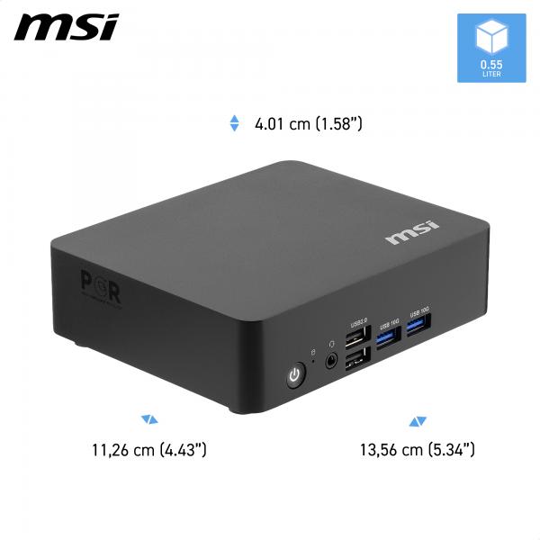 MSI Cubi NUC TWG N250 BB USFF Nero Intel SoC BGA 1264 3,8 GHz [CUBINUCTWG-002BEU]