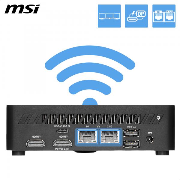 MSI Cubi NUC TWG N250 BB USFF Nero Intel SoC BGA 1264 3,8 GHz [CUBINUCTWG-002BEU]