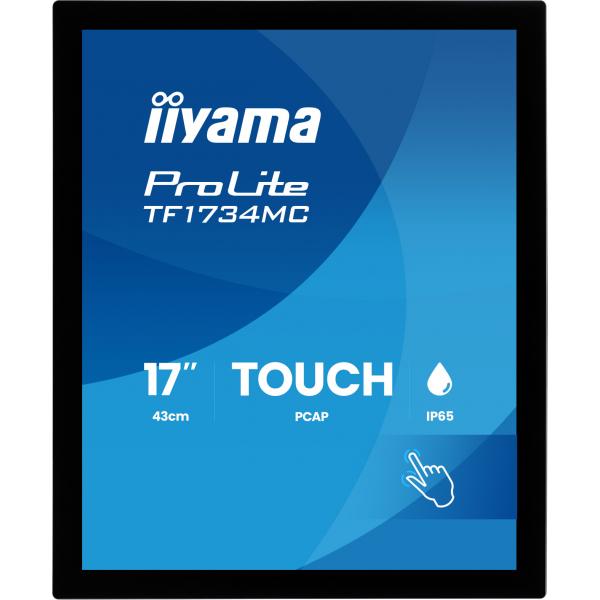 iiyama ProLite TF1734MC-B8X Monitor PC 43,2 cm (17") 1280 x 1024 Pixel SXGA LCD Touch screen Tavolo Nero [TF1734MC-B8X]