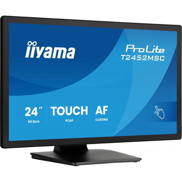 iiyama ProLite T2452MSC-B2 Monitor PC 61 cm (24") 1920 x 1080 Pixel Full HD Touch screen Nero [T2452MSC-B2]