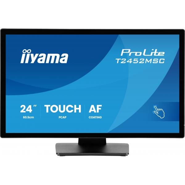 iiyama ProLite T2452MSC-B2 Monitor PC 61 cm (24") 1920 x 1080 Pixel Full HD Touch screen Nero [T2452MSC-B2]