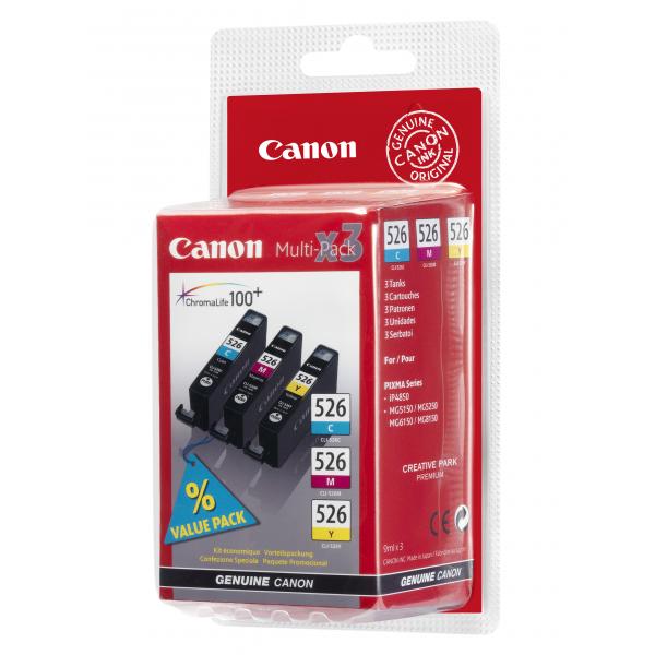 CANON CART INK MULTIPACK CLI-526 CIANO + MAGENTA + GIALLO [4541B009]