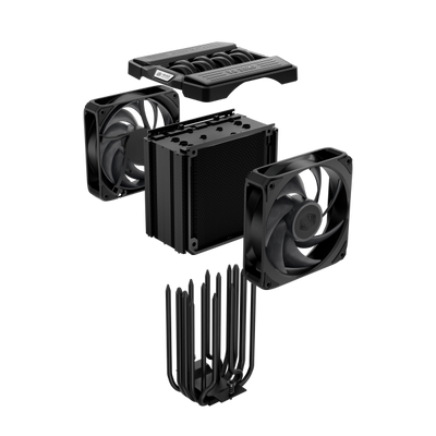 COOLER MASTER V8 ACE 3DHP Black, DISSIPATORE AD ARIA SINGLE TOWER , 2 VENTOLE 120mm NO ARGB, 6 ANNI [MAM-T6HA-225PK-RB]