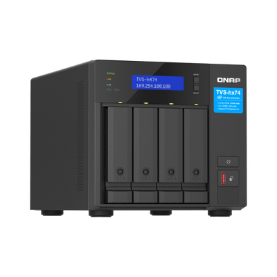 QNAP TVS-H474 NAS Tower Intel Core i3 i3-12100 8 GB DDR4 0 TB QuTS hero Nero [TVS-H474-I3-8G]
