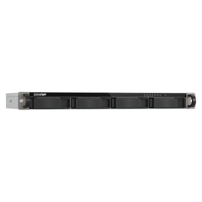 QNAP TS-432XeU NAS Rack (1U) 4 GB DDR4 0 TB QNAP QTS Nero, Grigio [TS-432XEU-4G]