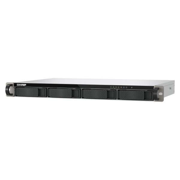 QNAP TS-432XeU NAS Rack (1U) 4 GB DDR4 0 TB QNAP QTS Nero, Grigio [TS-432XEU-4G]