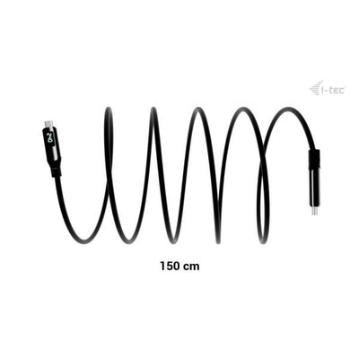 i-tec Thunderbolt 4/USB4 Class Pro Cable 240W with LCD (40 Gbps, 150 cm) [TB4CBL150CMPRO]