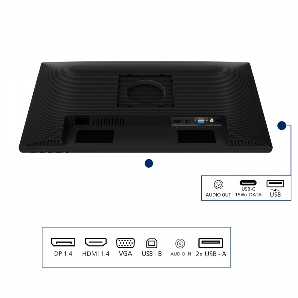 PHILIPS MONITOR 23,8 LED IPS FHD 16:9 4MS, REG ALTEZZA, VGA/DP/HDMI [24B2N3200A]