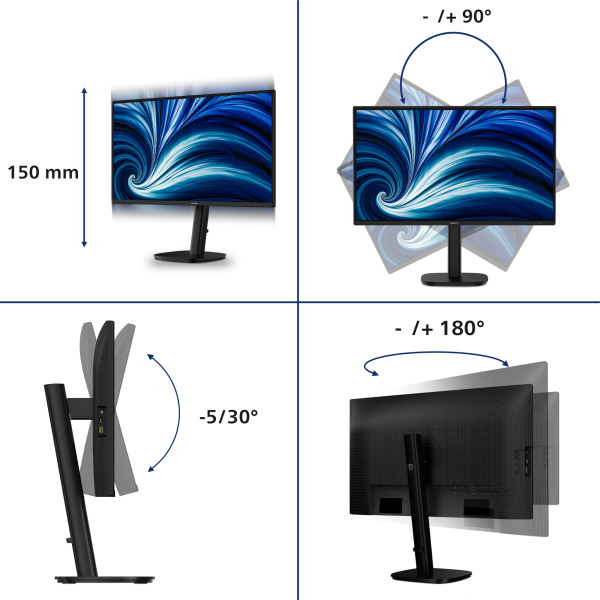 Philips Serie 3000 27B2N3200J/00 Monitor PC 68,6 cm (27") 1920 x 1080 Pixel Full HD LCD Nero [27B2N3200J/00]