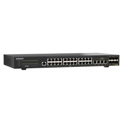 QNAP QSW-M2130-4C2S24T switch di rete Gestito L2 2.5G Ethernet (100/1000/2500) 1U Nero [QSW-M2130-4C2S24T]