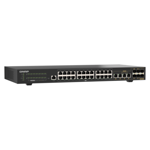 QNAP QSW-M2130-4C2S24T switch di rete Gestito L2 2.5G Ethernet (100/1000/2500) 1U Nero [QSW-M2130-4C2S24T]