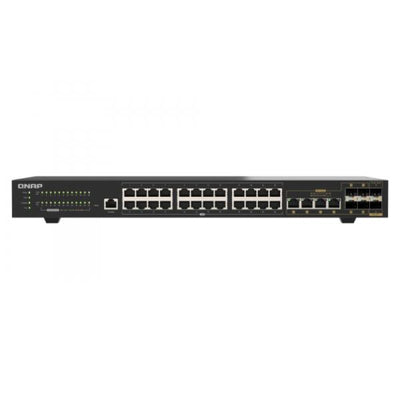 QNAP QSW-M2130-4C2S24T switch di rete Gestito L2 2.5G Ethernet (100/1000/2500) 1U Nero [QSW-M2130-4C2S24T]