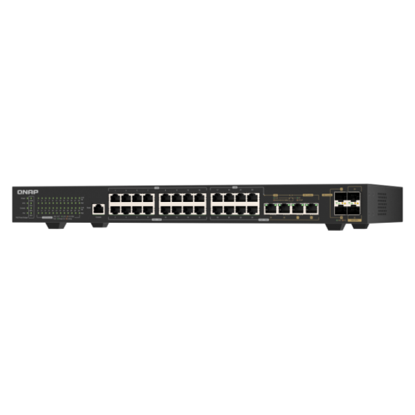 QNAP QSW-M2130P-2C2S26T switch di rete Gestito L2 2.5G Ethernet (100/1000/2500) Supporto Power over Ethernet (PoE) 1U Nero [QSW-M2130P-2C2S26T]