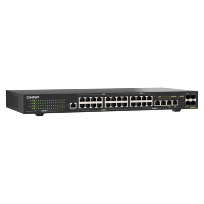 QNAP QSW-M2130P-2C2S26T switch di rete Gestito L2 2.5G Ethernet (100/1000/2500) Supporto Power over Ethernet (PoE) 1U Nero [QSW-M2130P-2C2S26T]
