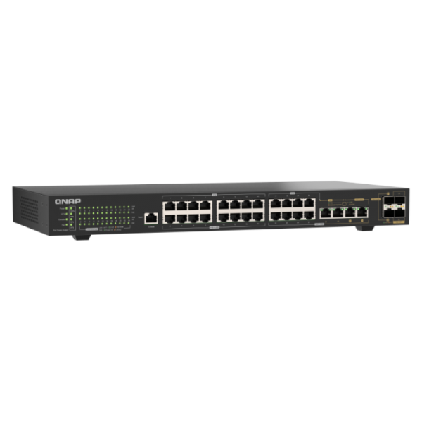 QNAP QSW-M2130P-2C2S26T switch di rete Gestito L2 2.5G Ethernet (100/1000/2500) Supporto Power over Ethernet (PoE) 1U Nero [QSW-M2130P-2C2S26T]